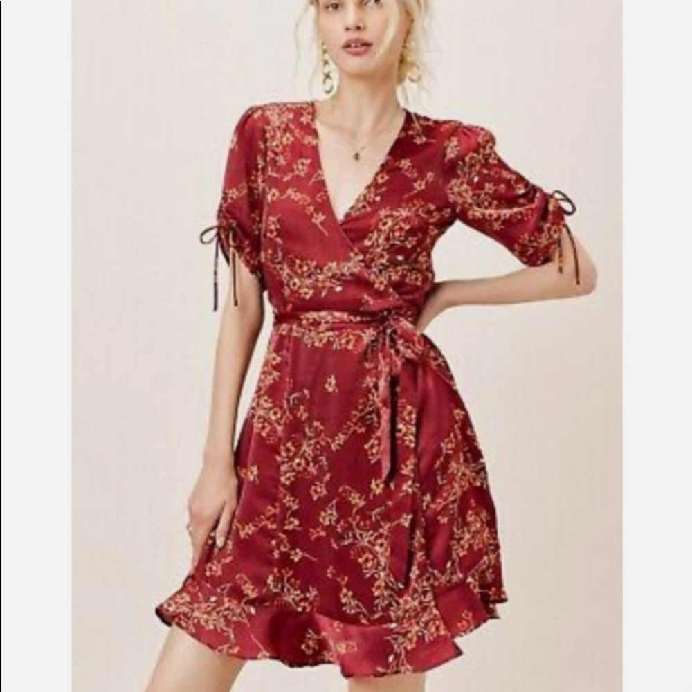 Lovestitch Botanica Floral Wrap Dress Women's Size Small - Picture 3 of 9